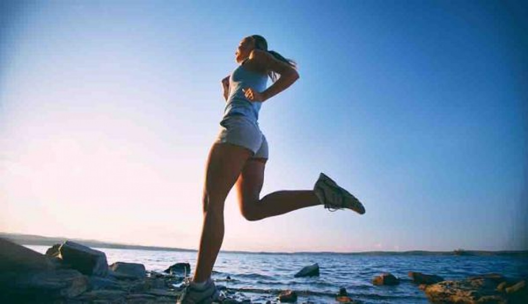 Running sur la plage